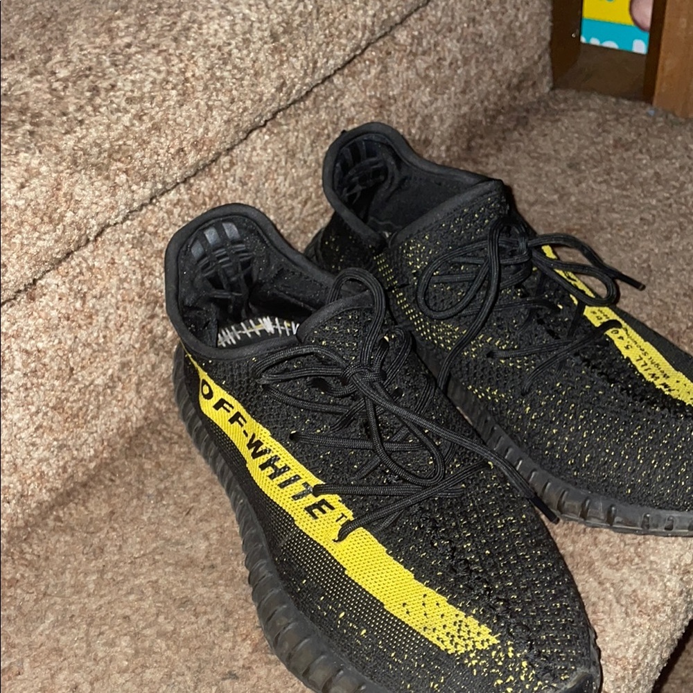 Black and Yellow Off-White Sneakers